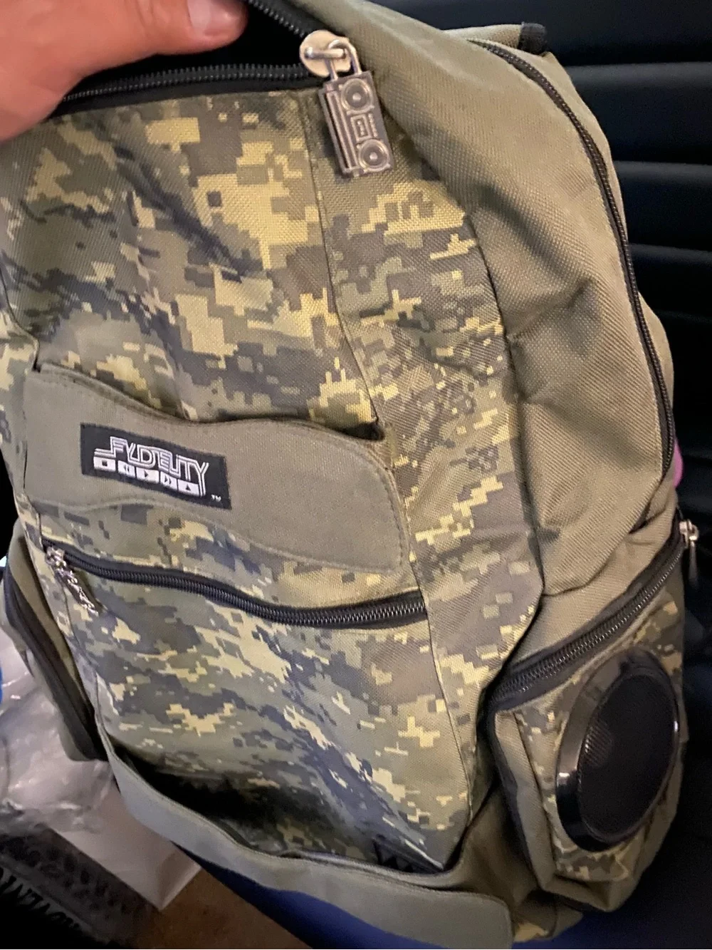 Digital Camo Men's Backpack - Olive Green